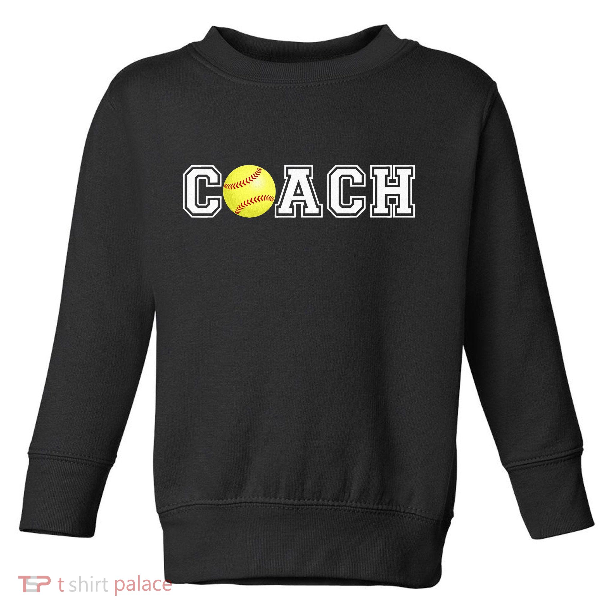 Softball Coach Athletic Sports Classic Retro Collegiate Toddler Sweatshirt