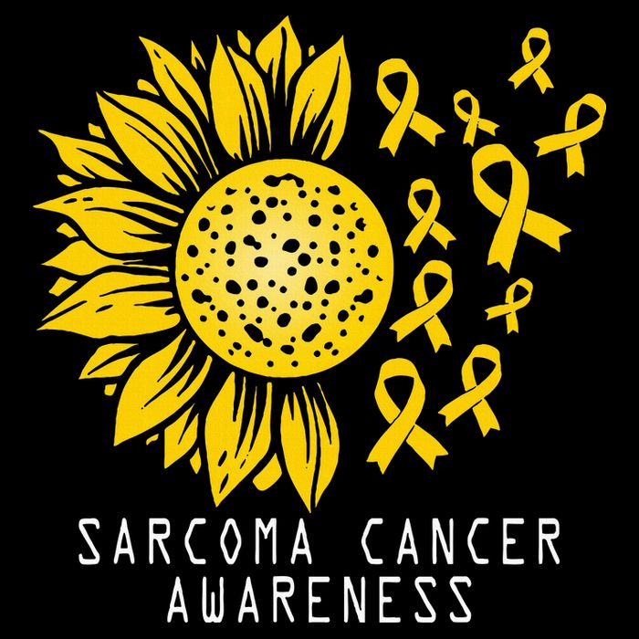 Sarcoma Cancer Awareness Sunflower Yellow Ribbon Sarcoma Premium T-Shirt