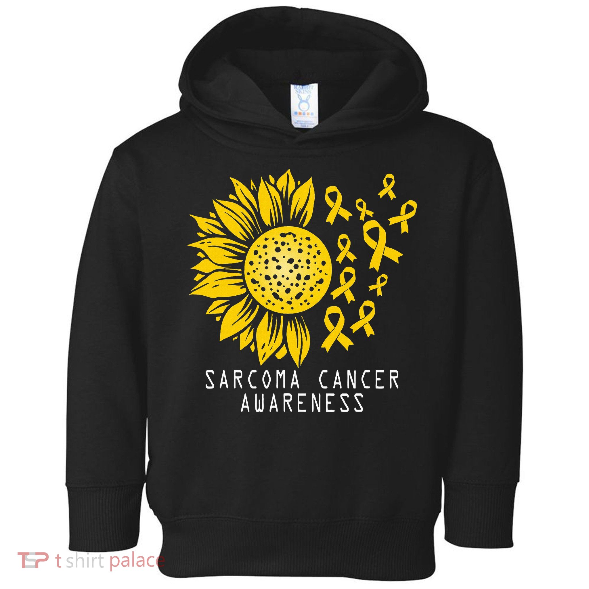 Sarcoma Cancer Awareness Sunflower Yellow Ribbon Sarcoma Toddler Hoodie