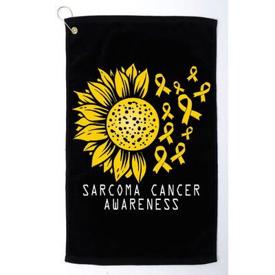 Sarcoma Cancer Awareness Sunflower Yellow Ribbon Sarcoma Golf Towel