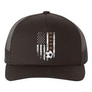 Soccer Coach American Flag Design Soccer Trainer Coaching Yupoong Adult 5-Panel Trucker Hat