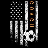Soccer Coach American Flag Design Soccer Trainer Coaching Bucket Hat