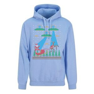 Santa Claus Alien Invasion Space Ufo Ugly Christmas Unisex Surf Hoodie