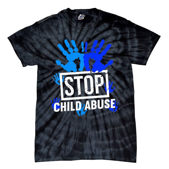 Stop Child Abuse Child Abuse Prevention awareness Tie-Dye T-Shirt