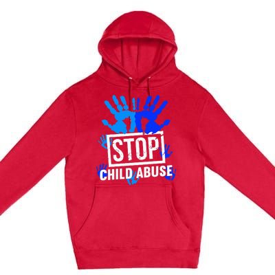 Stop Child Abuse Child Abuse Prevention awareness Premium Pullover Hoodie