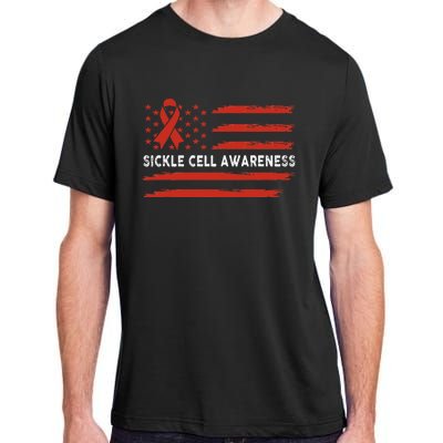 Sickle Cell Awareness Flag Sickle Cell Warrior Adult ChromaSoft Performance T-Shirt