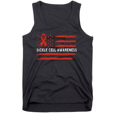 Sickle Cell Awareness Flag Sickle Cell Warrior Tank Top