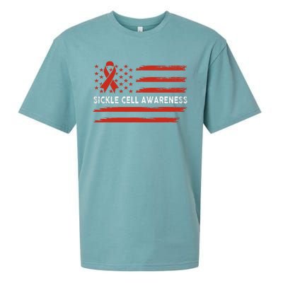 Sickle Cell Awareness Flag Sickle Cell Warrior Sueded Cloud Jersey T-Shirt