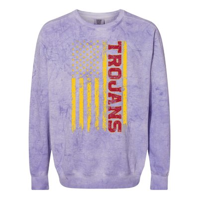 Southern California America Flag Colorblast Crewneck Sweatshirt