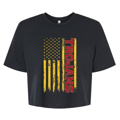 Southern California America Flag Bella+Canvas Jersey Crop Tee