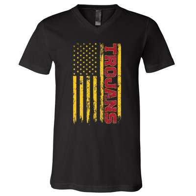 Southern California America Flag V-Neck T-Shirt