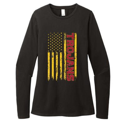 Southern California America Flag Womens CVC Long Sleeve Shirt