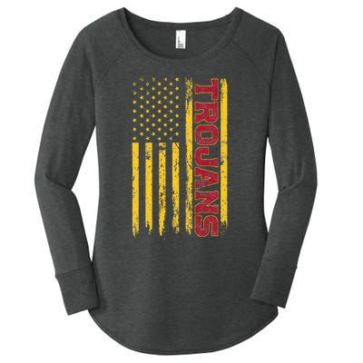 Southern California America Flag Women's Perfect Tri Tunic Long Sleeve Shirt