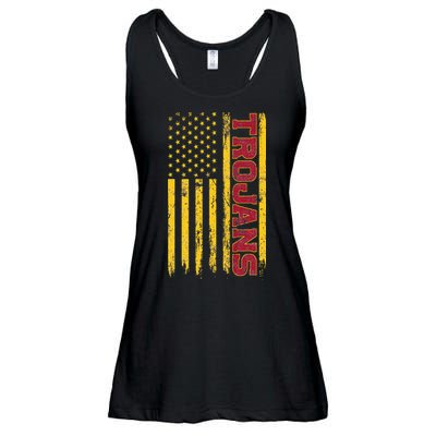 Southern California America Flag Ladies Essential Flowy Tank
