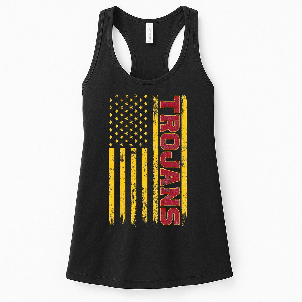 Southern California America Flag Womens Tank Top