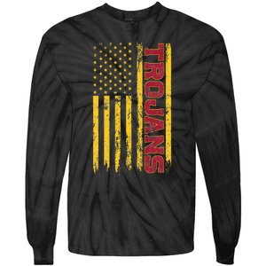 Southern California America Flag Tie-Dye Long Sleeve Shirt