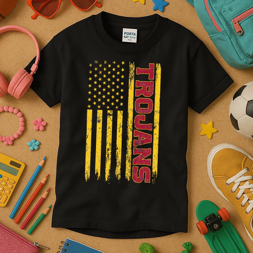 Southern California America Flag Kids T-Shirt