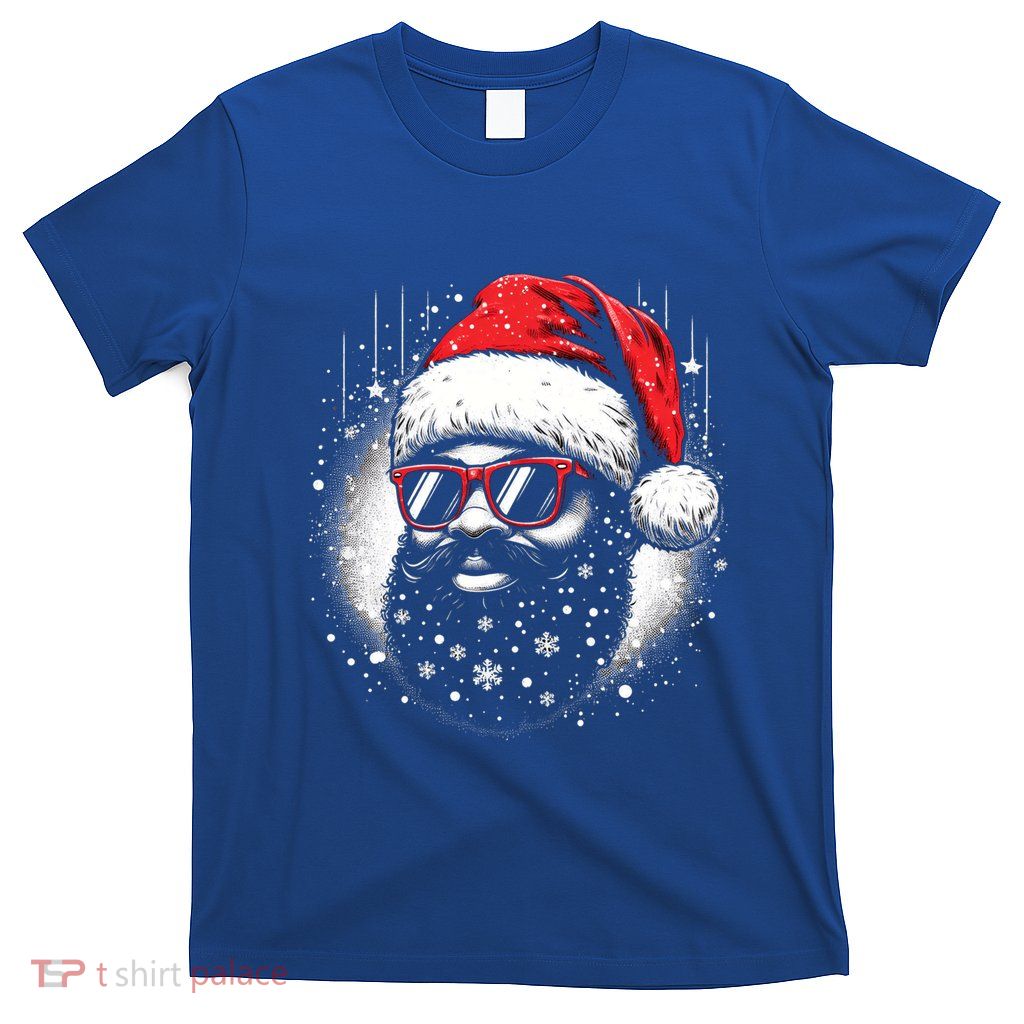 Santa Christmas African American Pyjamas Cool Black Xmas Gift T-Shirt