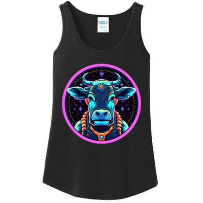 Space Cow Astronaut Funny Cosmic Galaxy Animals Ladies Essential Tank