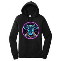 Space Cow Astronaut Funny Cosmic Galaxy Animals Women's Pullover Hoodie