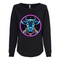 Space Cow Astronaut Funny Cosmic Galaxy Animals Womens California Wash Sweatshirt