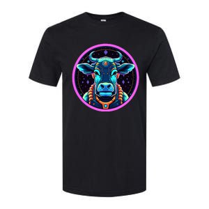 Space Cow Astronaut Funny Cosmic Galaxy Animals Softstyle CVC T-Shirt