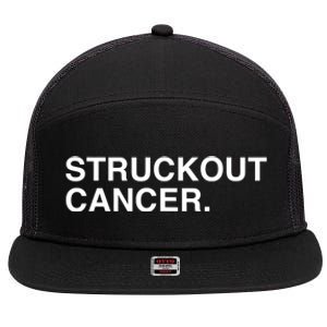 Struckout Cancer Awareness Walk Baseball For Men Women 7 Panel Mesh Trucker Snapback Hat