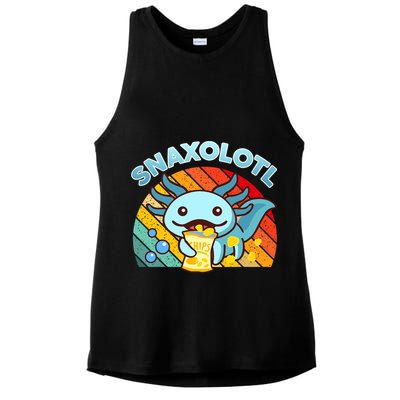 Snaxolotl Cute Axolotl- I Axolotl Questions Funny Ladies PosiCharge Tri-Blend Wicking Tank