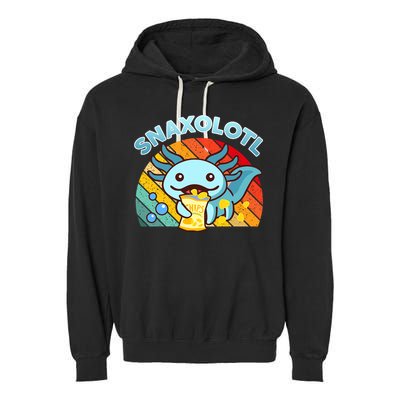 Snaxolotl Cute Axolotl- I Axolotl Questions Funny Garment-Dyed Fleece Hoodie