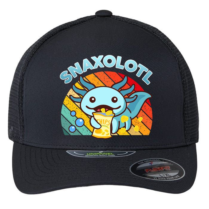 Snaxolotl Cute Axolotl- I Axolotl Questions Funny Flexfit Unipanel Trucker Cap