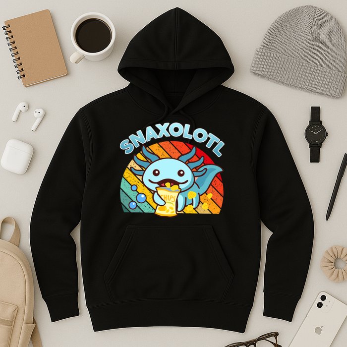 Snaxolotl Cute Axolotl- I Axolotl Questions Funny Hoodie