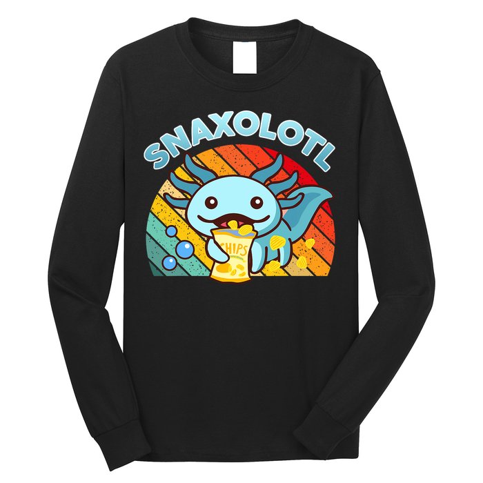 Snaxolotl Cute Axolotl- I Axolotl Questions Funny Long Sleeve Shirt