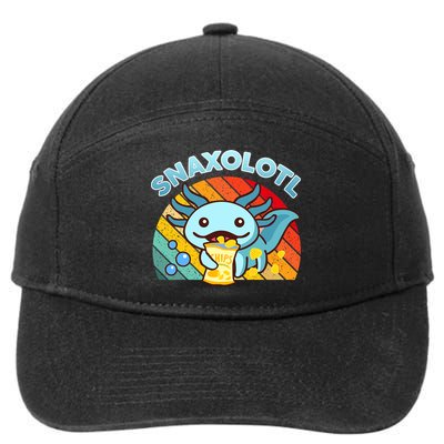 Snaxolotl Cute Axolotl- I Axolotl Questions Funny 7-Panel Snapback Hat