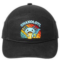 Snaxolotl Cute Axolotl- I Axolotl Questions Funny 7-Panel Snapback Hat