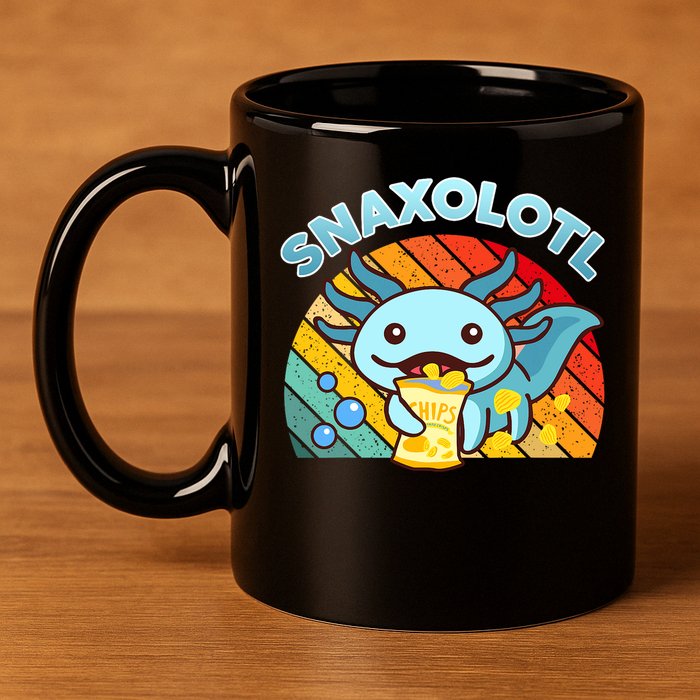 Snaxolotl Cute Axolotl- I Axolotl Questions Funny 11oz C Handle Ceramic Mug
