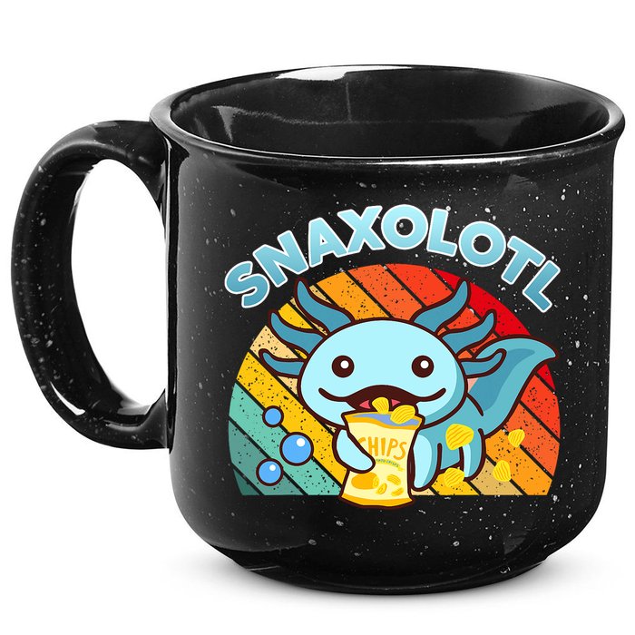 Snaxolotl Cute Axolotl- I Axolotl Questions Funny 15oz Campfire Ceramic Mug