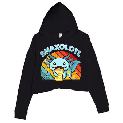 Snaxolotl Cute Axolotl- I Axolotl Questions Funny Crop Fleece Hoodie