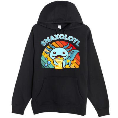 Snaxolotl Cute Axolotl- I Axolotl Questions Funny Premium Pullover Hoodie