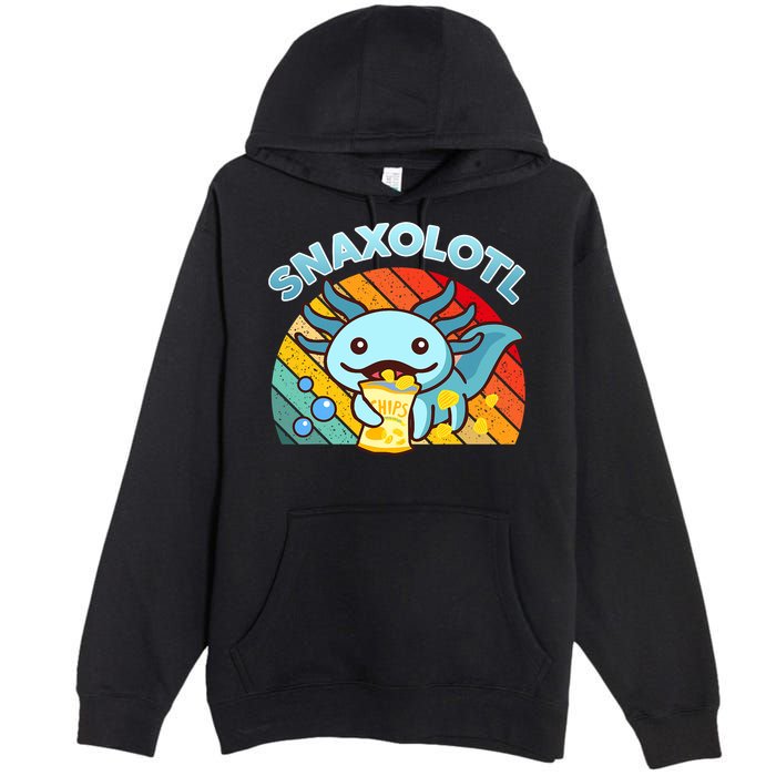 Snaxolotl Cute Axolotl- I Axolotl Questions Funny Premium Pullover Hoodie