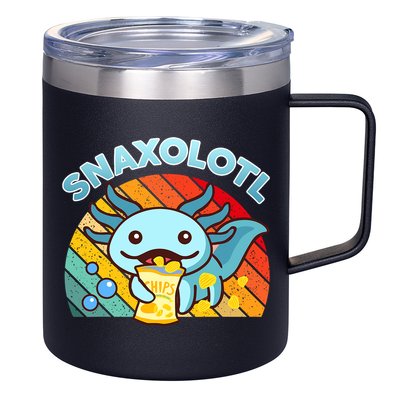 Snaxolotl Cute Axolotl- I Axolotl Questions Funny 12oz Stainless Steel Coffee Mug