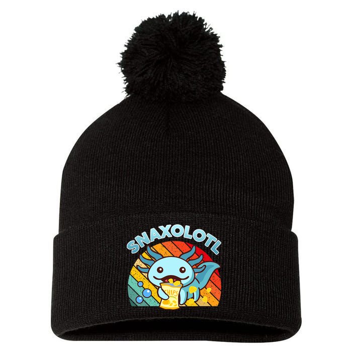 Snaxolotl Cute Axolotl- I Axolotl Questions Funny Pom Pom 12in Knit Beanie