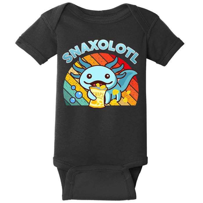 Snaxolotl Cute Axolotl- I Axolotl Questions Funny Baby Bodysuit