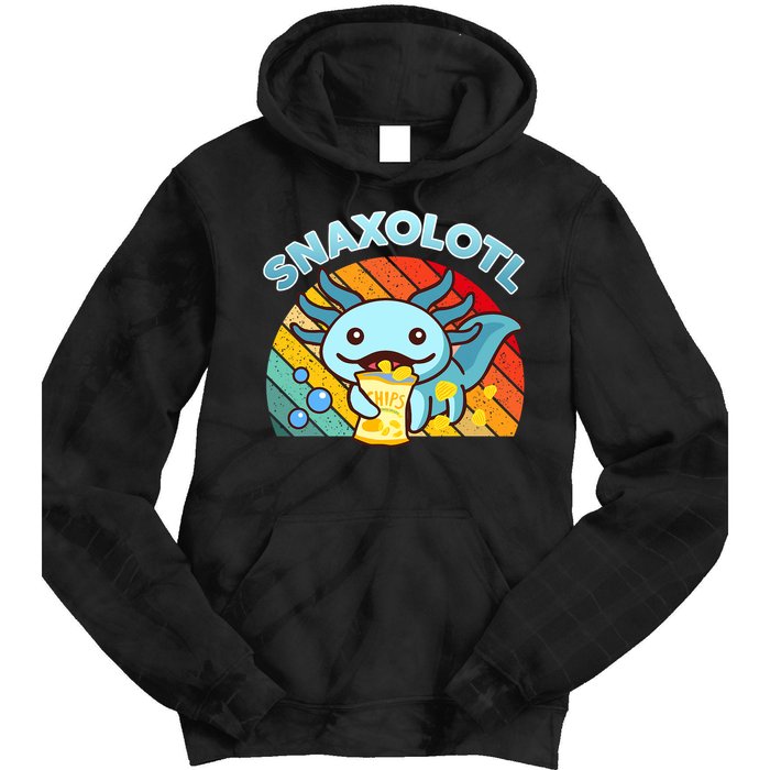 Snaxolotl Cute Axolotl- I Axolotl Questions Funny Tie Dye Hoodie