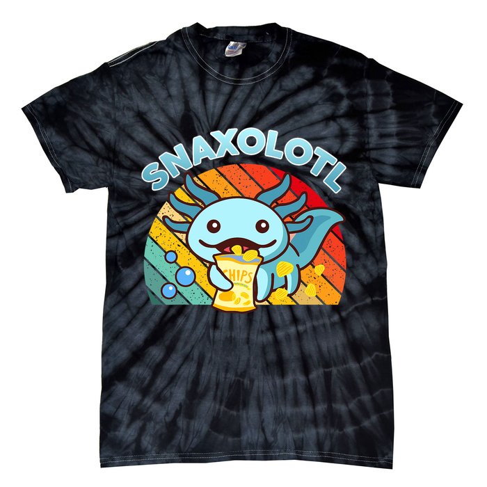 Snaxolotl Cute Axolotl- I Axolotl Questions Funny Tie-Dye T-Shirt