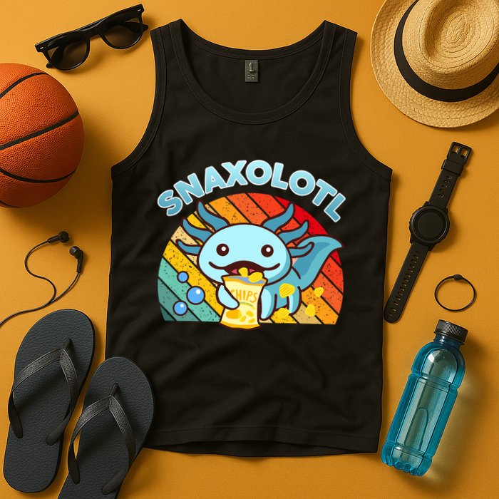 Snaxolotl Cute Axolotl- I Axolotl Questions Funny Tank Top
