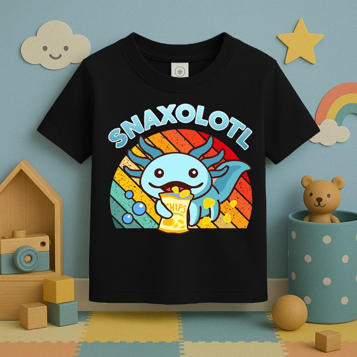 Snaxolotl Cute Axolotl- I Axolotl Questions Funny Toddler T-Shirt