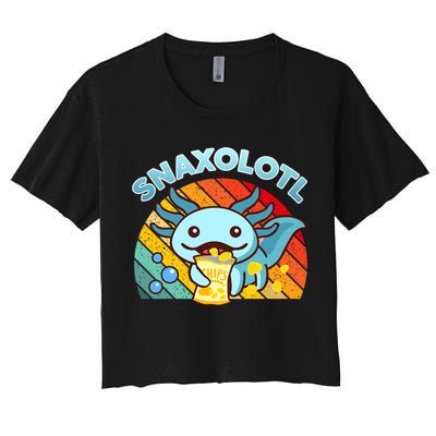 Snaxolotl Cute Axolotl- I Axolotl Questions Funny Crop Top