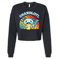 Snaxolotl Cute Axolotl- I Axolotl Questions Funny Cropped Pullover Crew