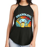 Snaxolotl Cute Axolotl- I Axolotl Questions Funny Women's Perfect Tri Rocker Tank