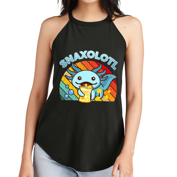 Snaxolotl Cute Axolotl- I Axolotl Questions Funny Women's Perfect Tri Rocker Tank